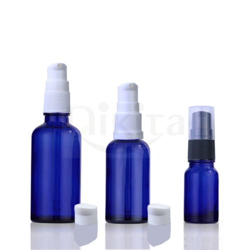 Manufactory Wholesale Pump Glass Bottle 100ml 50 ml 30ml 15ml Glass Serum Bottle With Pump (GEP01-B)