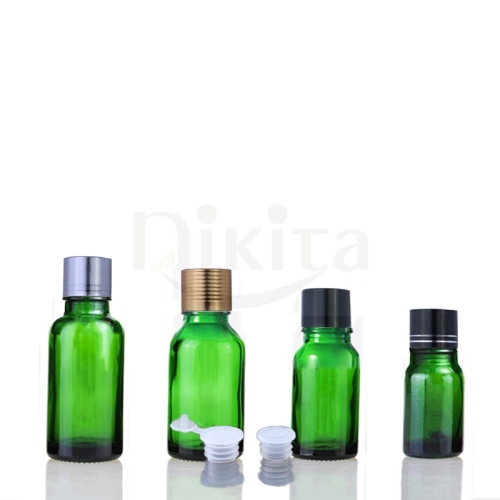 Wholesales Essential Oil Glass Bottle 5ml Round Green Glass Bottle With Screw Cap (GEC01-G)