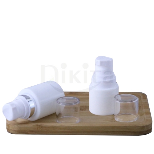 Low MOQ empty 1oz 2oz 30ml 60ml round white porcelain cosmetic spray bottles for serum toner