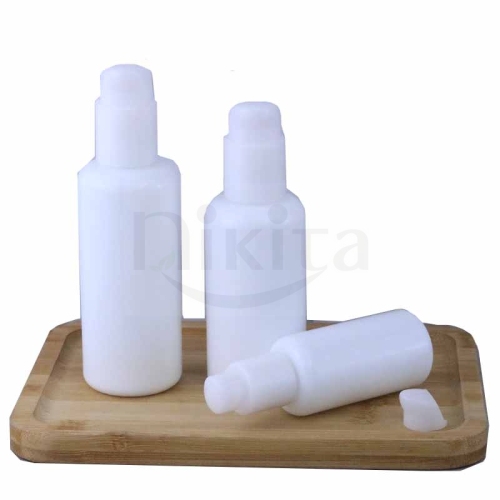 Fancy wholesale round 30ml 50ml 100ml 120ml white porcelain glass serum bottle for cosmetic packaging