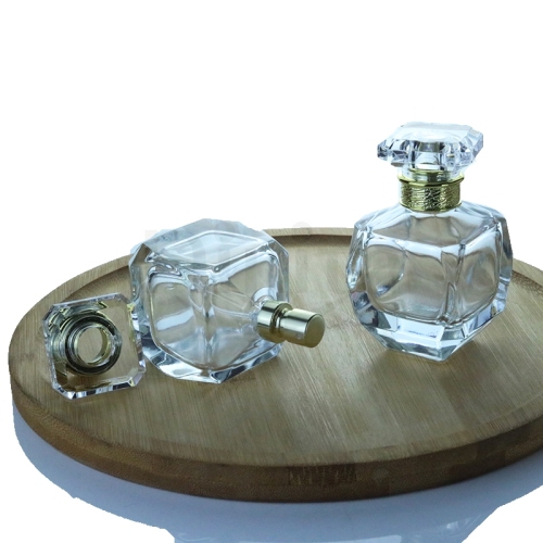 High Quality Fancy 50ml empty Square glass Clear Perfume Spray Bottle Fine Mist Sprayer (GPM49)