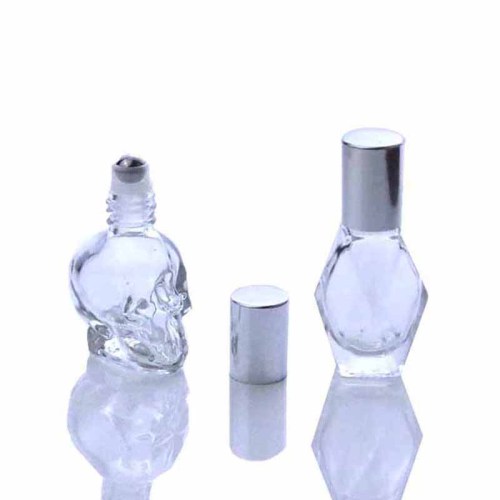 In stock Classic Empty 5ml 8ml 10ml Various Shapes Glass Roll On Glass Bottle with metal Cap(NRB13-A)