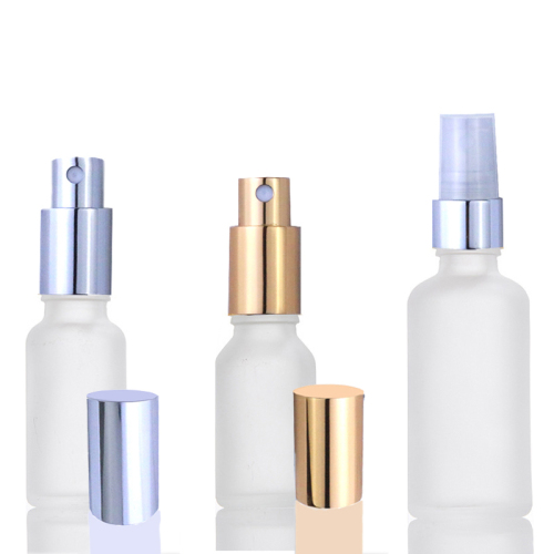 Essential Oil Clear Frosted Glass Bottle 10ml Empty Spray Frosted Glass Cosmetic Bottle (GES01-CF)