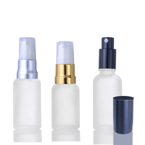 30ml 10z 50ml Pump Glass Bottle Cosmetic Round Fro...
