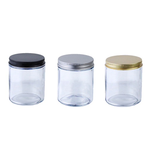 Factory 50ml 120ml 4 oz 250ml Cosmetic Jar Empty Clear 4oz Glass Cosmetic Jar Containers (GJM13)