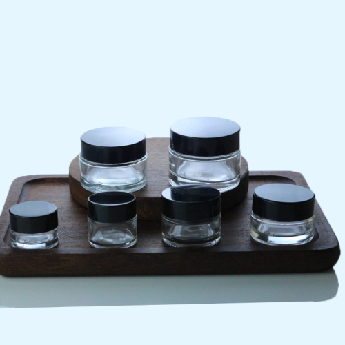 5ml 10ml 15ml 20ml 30ml Custom Glass Jar Clear Round Glass Jar Cosmetic Packaging (GJM01)