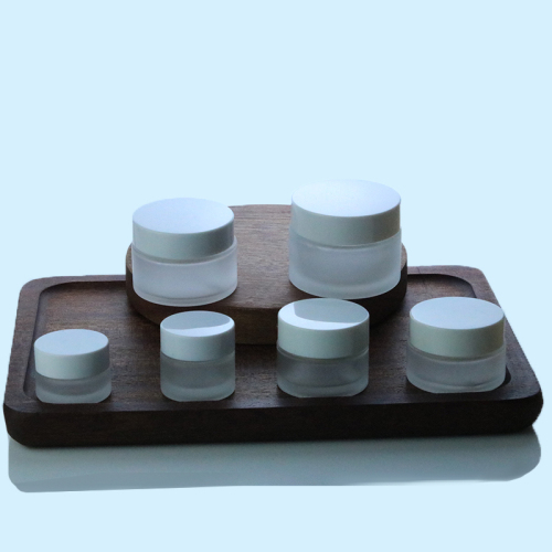 2021 Hot Sale Empty Glass Jar Cosmetic Glass Cream Jar Custom Frosted Glass Jar (GJM03)