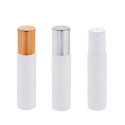Factory Price Empty 10ml Round White Porcelain Roll on Glass Bottle with steel Roller(NRB02)