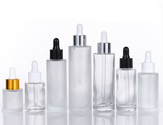 Glass bottle with dropper