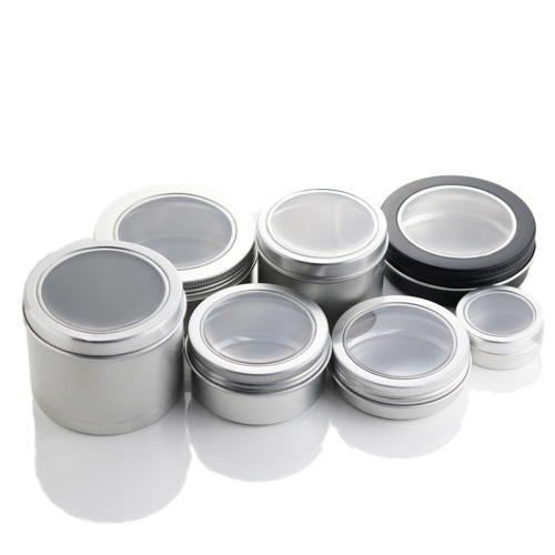 Hot sale empty 1.7oz round metal candle tin 50ml 50g black gold silver red aluminum cosmetic jar box with slid lid
