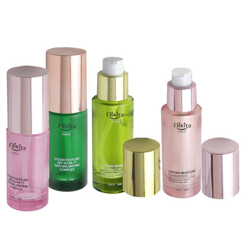Custom Color BB Cream Pump Serum Bottle Packaging 30ml Cosmetic Glass Bottle (GSF06)