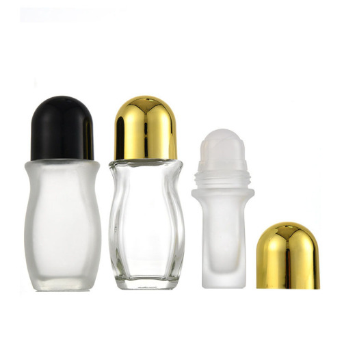 Custom 30ml 50ml Frosted Clear Glass Perfume Roll-on Bottles Empty 1oz 1.67oz Deodorant Packaging (NRB07-F)