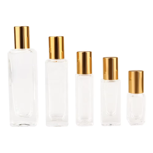 Good Quality Square 3ml 5ml 10ml 15ml 20ml Glass Perfume Roll-on Bottle Empty Small Cosmetic Essential Oil Bottles Packaging (NRB09)