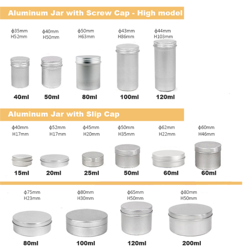 Classic Empty 60ml 2oz 43mm*55mm Silver Customized Aluminum Hair Pomade Tin Can Airtight Lid (NAL08)