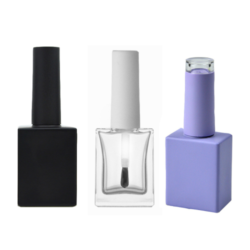 Custom Empty 10ml 15ml Square Glass Nail Polish Bottle Wholesale 0.5oz Rectangle Glass Essential Oil Bottles (NG01)
