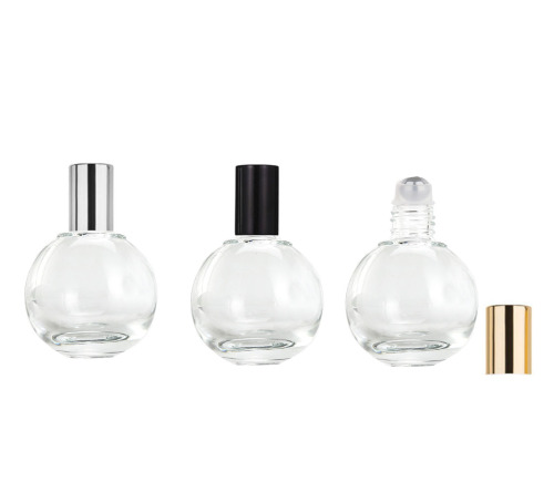 New Design 10ml Ball Shaped Clear Glass Roll on Bottle Good Quality 10ml Essential Oil Bottles (NRB10)