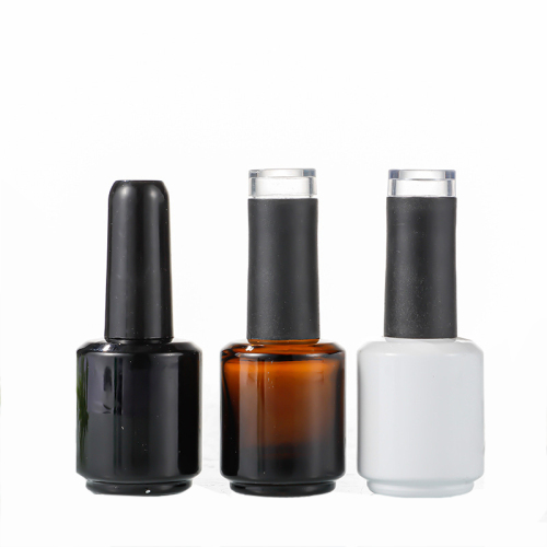 Fancy Empty 15ml White Glass Nail Polish Glass Bottle Custom 0.5oz Nail Gel Packaging (NG05)