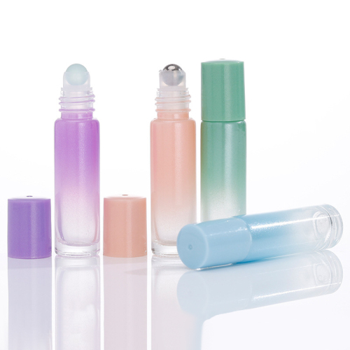 Fancy Empty 5ml 10ml Glass Roll on Perfume Bottle Round Glass Essential Oil Bottles Packaging (NRB12)