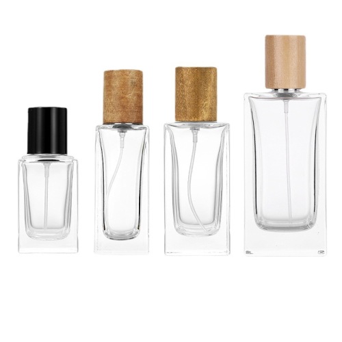 In stock Perfume Bottle 50ml 100ml Empty High quality Flat square Glass Perfume Bottle(GPM07)