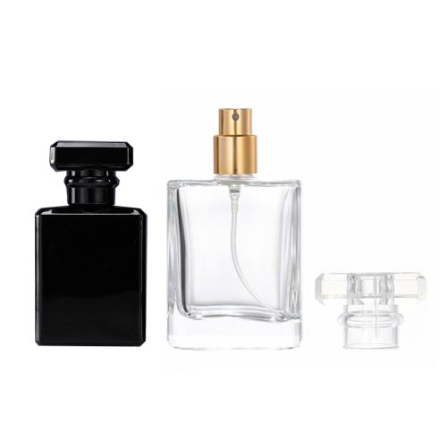 Customized Black Perfume Glass Bottle Men Empty Glass Perfume Bottle 100ml (GPM02)