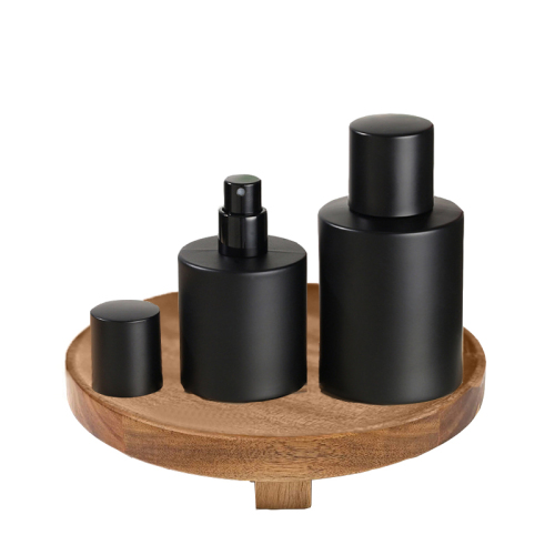 Matt Black Round Empty Perfume Bottles Glass Custom Perfume Glass Bottle Manufacturers (GPM15)