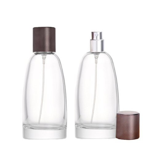 Wholesale Glass Perfume Bottle 100ml Spray Cosmetic Fancy Clear Custom Logo Perfume Glass Bottle (GPM17)