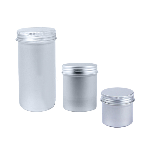 Wholesale Empty 5ml-250ml Round Silver Customized Aluminum Hair Pomade Tin Can Screw Lid (NAL08)