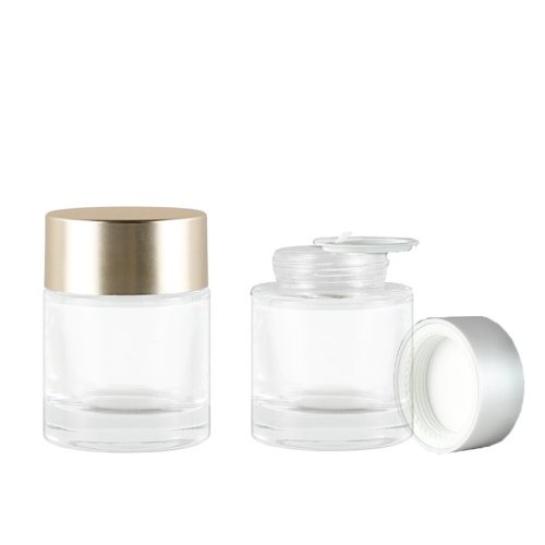 High Quality Round Clear Glass Jar 30 ml 1oz 50ml Custom Color Glass Cream Jar Packaging  (GJM15)