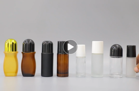 Empty 30ml 50ml Clear Glass Perfume Roll-On Bottle Wholesale 1oz Cosmetic Essential Oil Roller Bottles