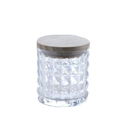 In Stock Empty Glass Jar Cosmetic Empty Round Glass Candle Jars Packaging (GYCJ02)