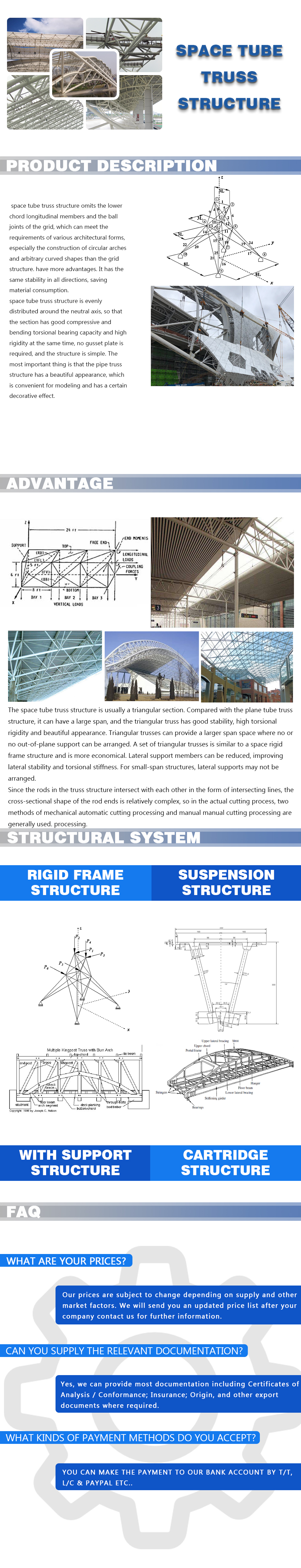 space tube truss structure