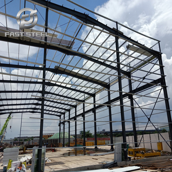 What is the main construction process of steel structure workshop