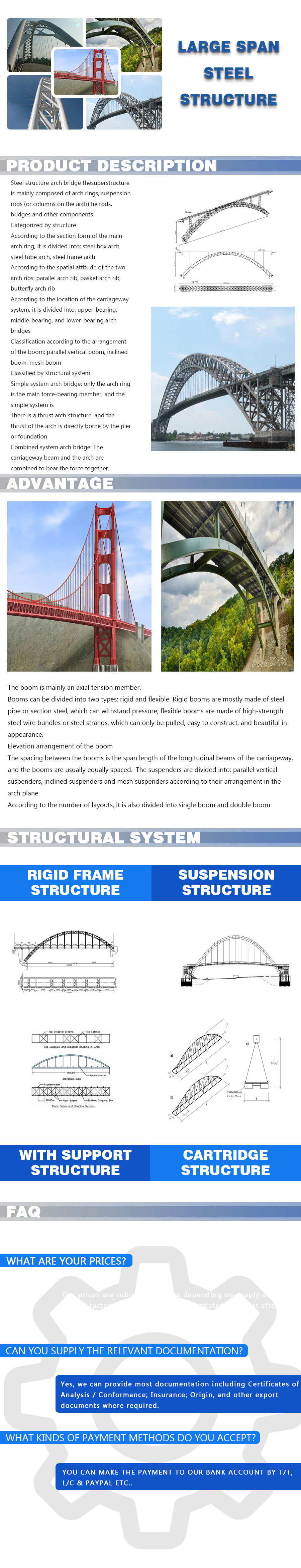 Steel structure arch bridge