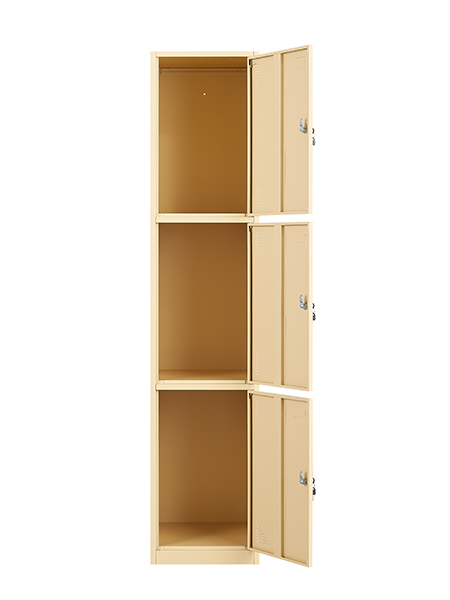 Metal Locker 3 Lockable Doors, 71" Tall Steel Storage Cabinet for School Office Gym Home Employees Staff Sundries Room