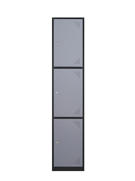 Metal Locker 3 Lockable Doors, 71" Tall Steel Storage Cabinet for School Office Gym Home Employees Staff Sundries Room