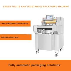 Automatic shrink film wrapping machine Supermarket vegetable and fruit fresh-keeping film packaging machine