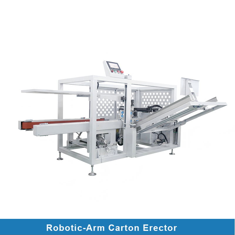 Vertical Automatic Robotic-Arm Cobot Carton Case Erector Packaging Machine Carton Box Tape Sealing Machine