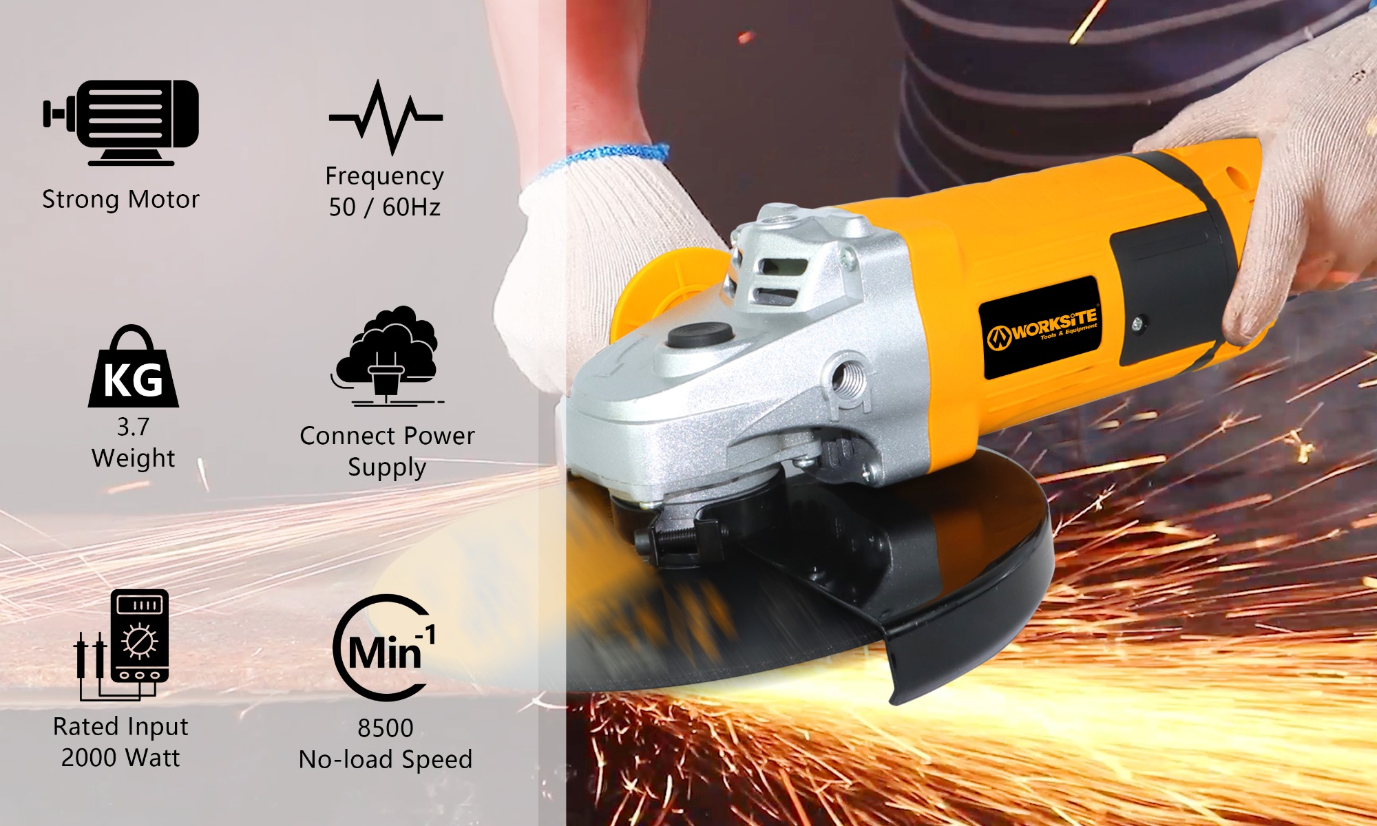 Angle Grinder Electrical Tools Rated Input Power (w) 2000W - China Angle  Grinder, Electrical Tools