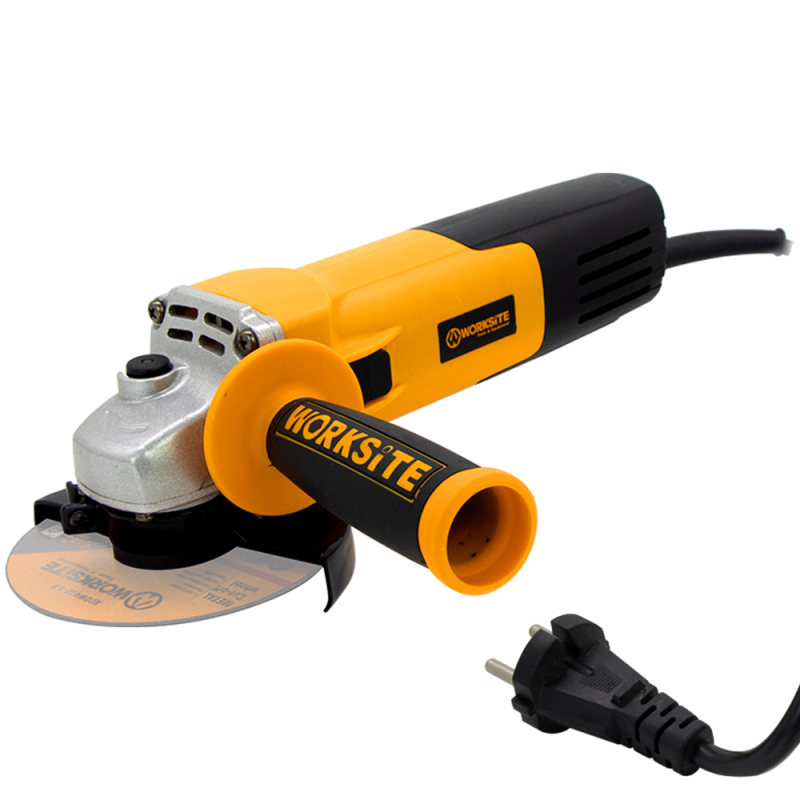 WORKSITE 220V Electric Angle Grinders 115mm Concrete Metal Grinding Cutting Tools Mini Variable Heavy Duty Power Corded Angle Grinder