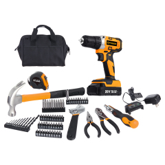 WORKSITE 20V Cordless Drill Set 70Pcs with Hand Tools Screwdriver Bits Hammer Battery Drill Combo Kit