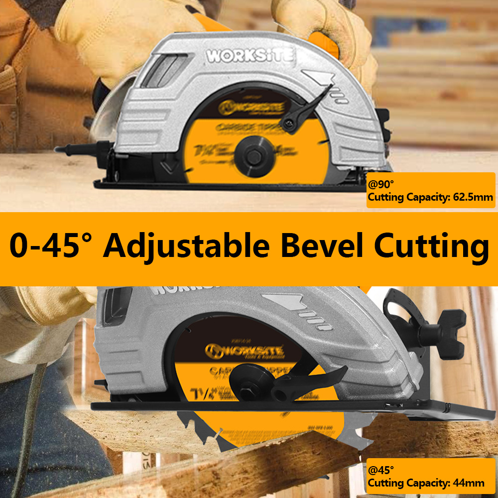 WORKSITE 220V Electric Circular Saw Wet Stone Wood Moiling Timber Cutting Machine Compact Mini 7 1/4" Corded Circular Saw
