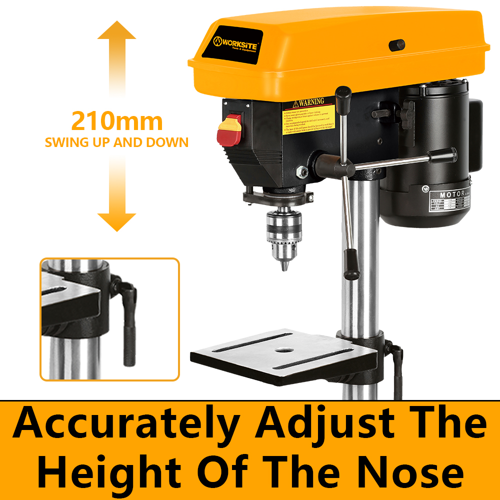 WORKSITE Drill Press Machine Industry Level Mini Bench Drill Press Stand 350W Drill Press