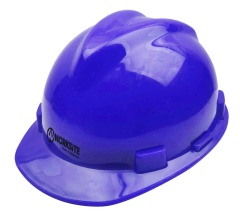 WORKSITE High Quality ABS Safety Helmet Hard Hat Lock Light ABS Safety Helmet Blue