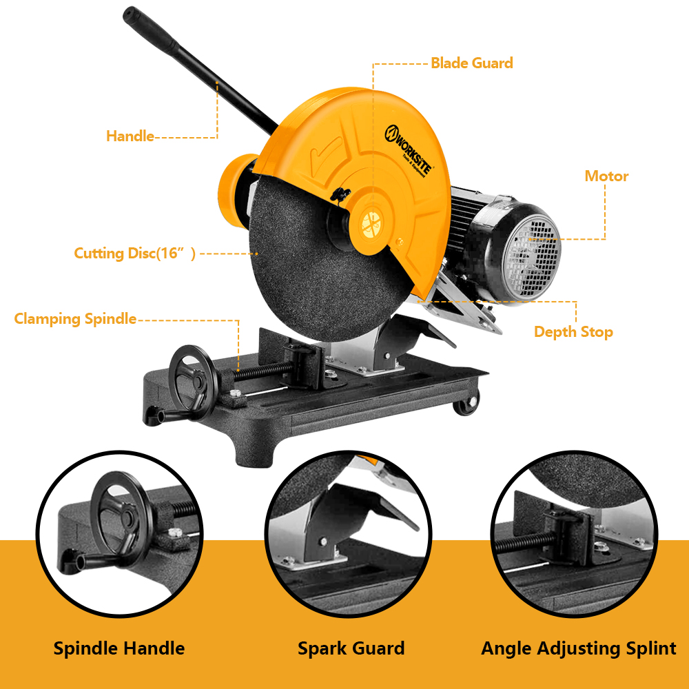 WORKSITE Electric Cut Off Saw 405mm Power Saws Metal Cutting Tools ...