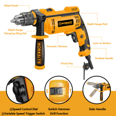 Electric Impact Drill 110V Hand Impact Drill 710W Impact Drill Power Tools Wood Steel Drill Impact Drill Machine Power Tools 1/2 Industrial Impact Drill Electric Hand Impact Cordless Drill Tool Machine 13mm Impact Drill Diamond Electric Impact Drill Tools