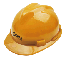 WORKSITE High Quality ABS Safety Helmet Hard Hat Lock Light ABS Safety Helmet Yellow