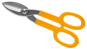 WORKSITE Tin Snip Scissors Hardware Hand Tools 10" Carbon Steel Iron Scissors Tin Snip