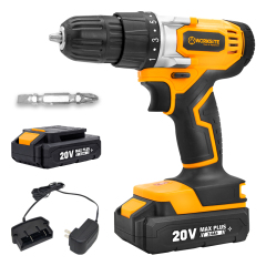 WORKSITE 20V Cordless Drill Screwdriver DIY Wood Home Use Hand Drilling Machine Lithium-ion Battery Power Drill 3/8"