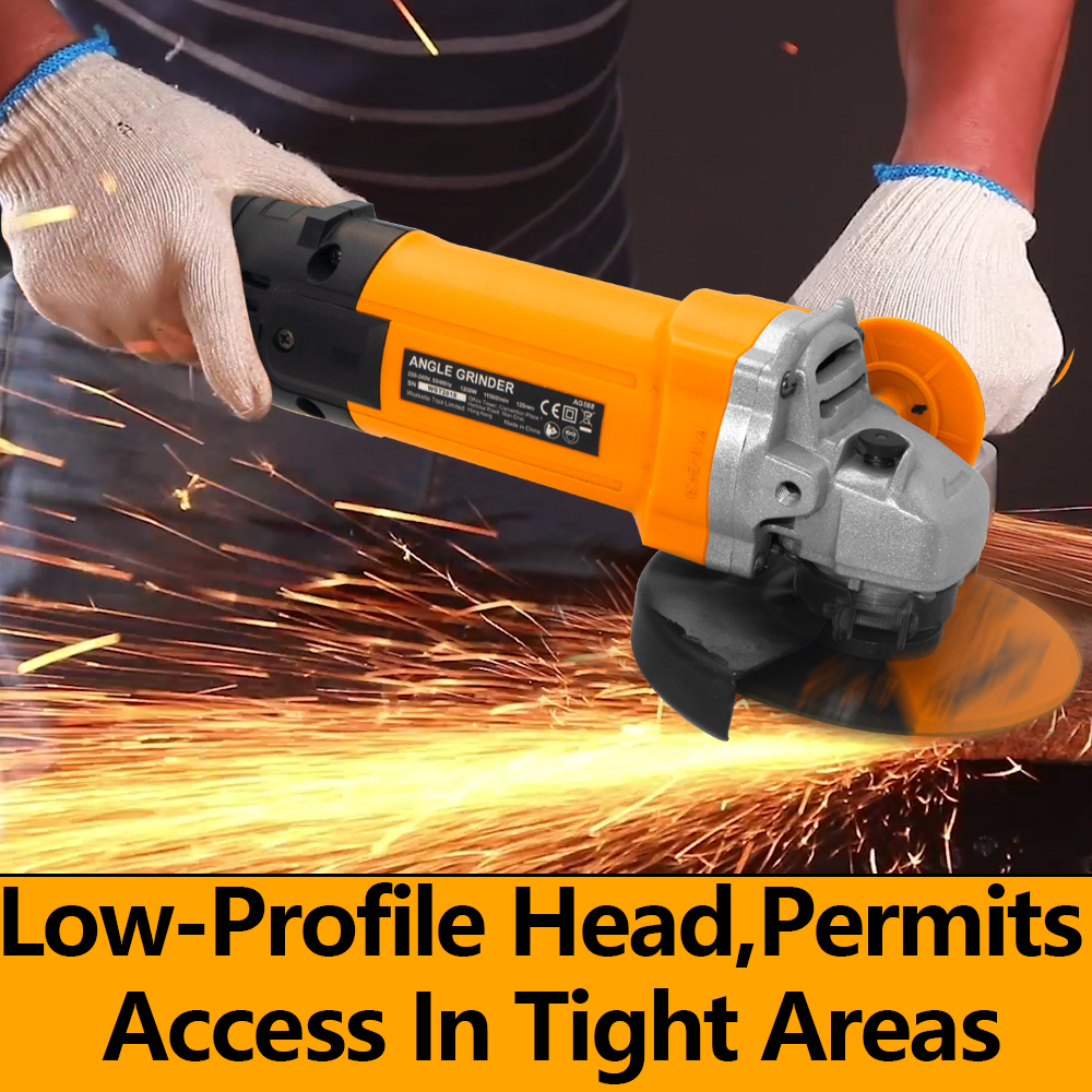 WORKSITE Angle Grinder 41/2" Portable Handheld Corded Grinders Tools