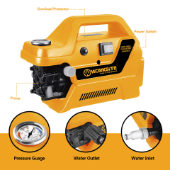 WORKSITE Electric 220V High Pressure Car Washer Water Cleaner Machine 2000W Power Washer Mini High Pressure Washer